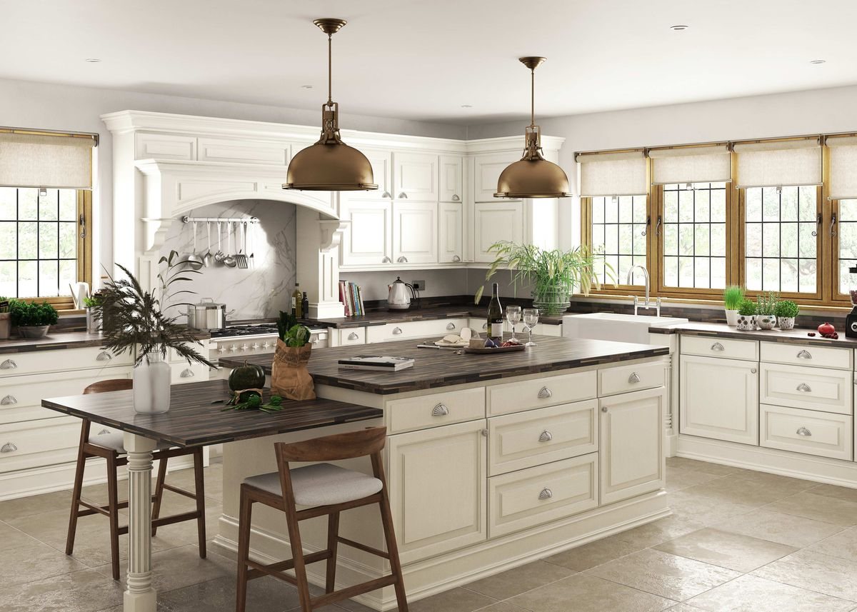 REHAU Rio Flush Fit windows shown in official REHAU kitchen imagery