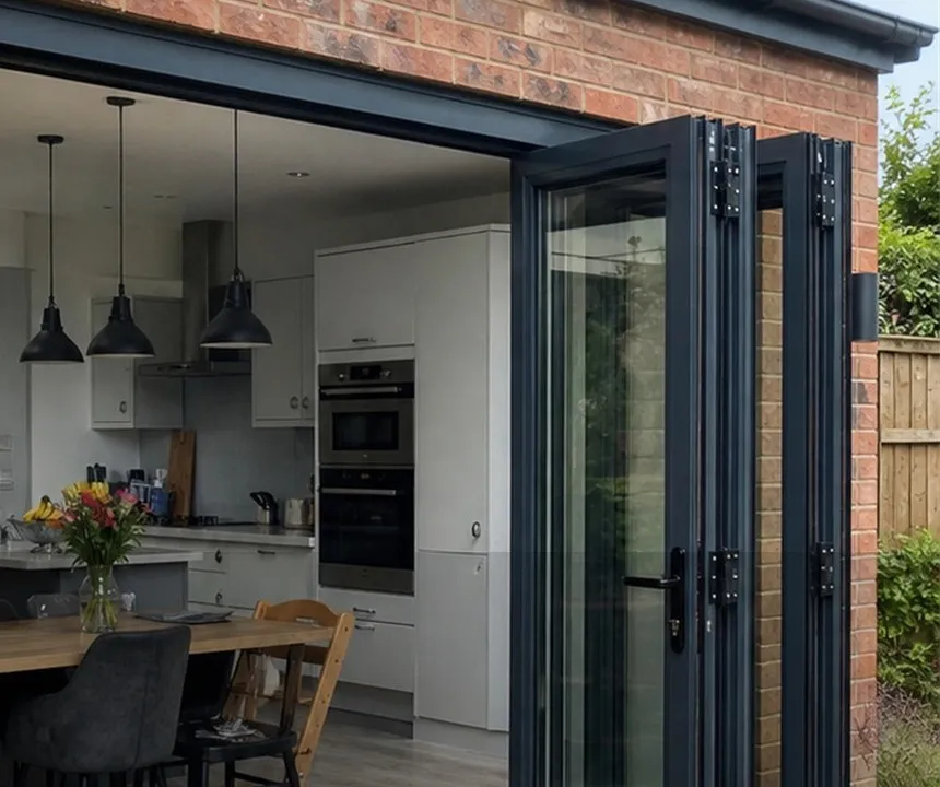 Minimal aluminium sliding door