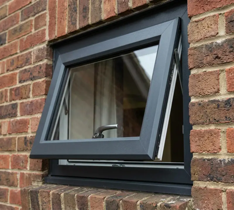 Tilt and turn window on a modern home