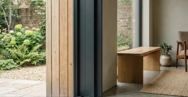 Slim aluminium frame detail